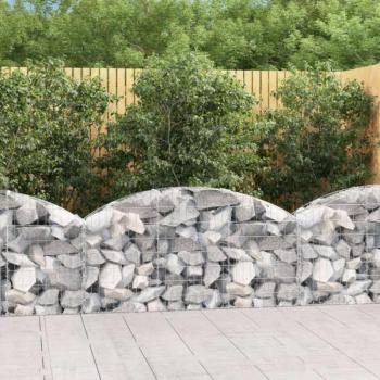 Íves horganyzott vas gabion kosár 150x30x60/80 cm kép