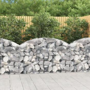 Íves horganyzott vas gabion kosár 150x30x80/100 cm kép