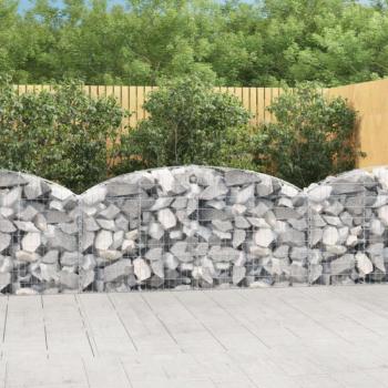 Íves horganyzott vas gabion kosár 200x30x80/100 cm kép