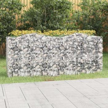 Íves horganyzott vas gabion magaságyás 200x50x100 cm kép