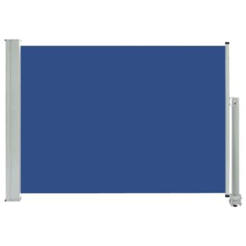Kék kihúzható oldalsó terasz napellenző 80 x 300 cm kép