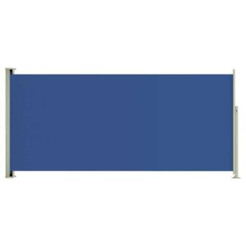 Kék kihúzható oldalsó terasznapellenző 140 x 300 cm kép