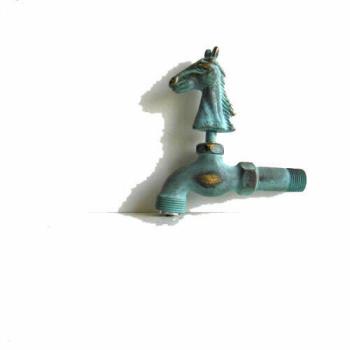 KERTI CSAP Réz Ló alakú ½ Colos Antikolt Kerti Csap kép