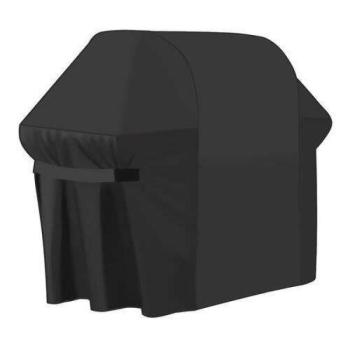 Kerti grillvédő huzat, téglalap alakú, vízálló, fekete, 130x75x131 cm kép