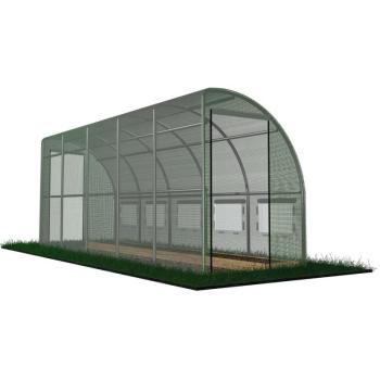 Kerti üvegház, falra szerelés fémkerettel, 300x150cm, zöld, 4.5nm kép