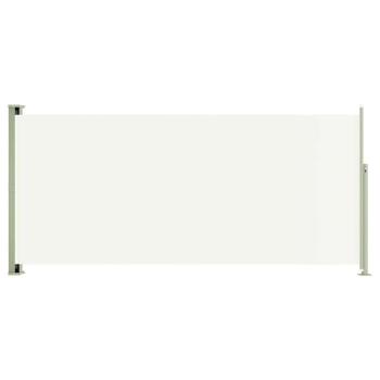 Krémszínű kihúzható oldalsó terasz-napellenző 140 x 300 cm kép