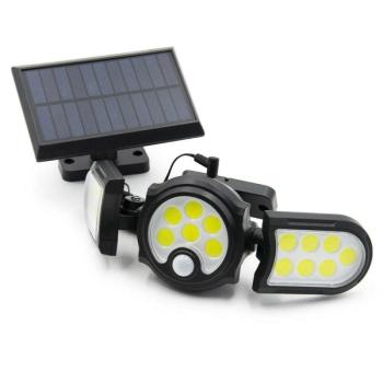 Kültéri indukciós napelemes fali lámpa - 140 COB LED kép