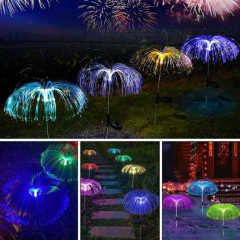 Kültéri napelemes medúza LED dekor lámpa szett, multicolor - 2 db kép