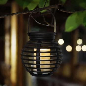 LED-es szolár lámpa - gyertyafény - felakasztható - melegfehér -... kép