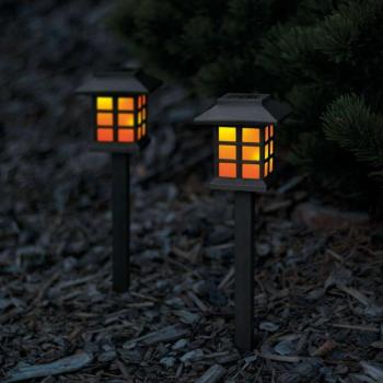 LED-es szolár lámpa - lángokat imitáló kép