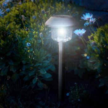 LED-es szolár lámpa - leszúrható - hidegfehér - 45 x 12,5 cm kép