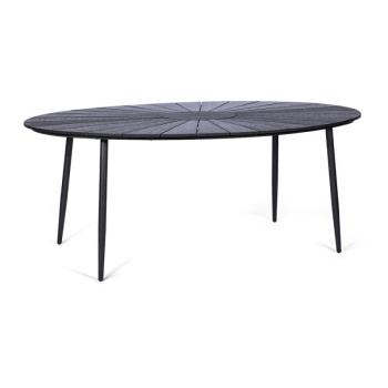 Marienlist fekete kerti asztal artwood asztallappal, 190 x 115 cm - Bonami Selection kép