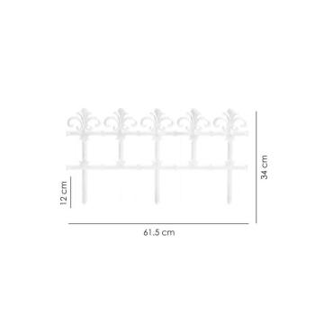 Műanyag kerti kerítés, sötétbarna, 3,72 mx 34 cm, MCT Garden kép