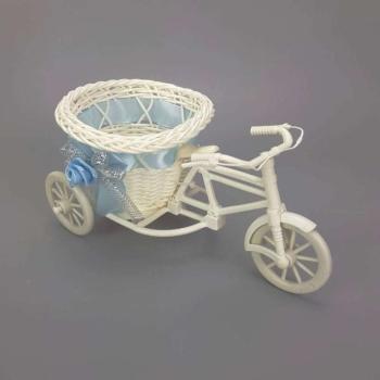 Műanyag tricikli kosárral nagy - kék kép