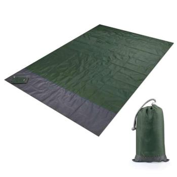 Összehajtható, vízálló strandszőnyeg, piknik takaró - Méregzöld kép