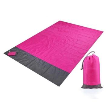 Összehajtható, vízálló strandszőnyeg, piknik takaró - - Rózsaszín kép
