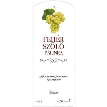 Pálinkás cimke ECO Fehér szőlő Hosszú 5 db/csomag kép