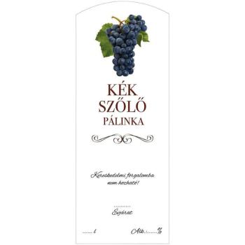 Pálinkás cimke ECO Kék szőlő Hosszú 5 db/csomag kép