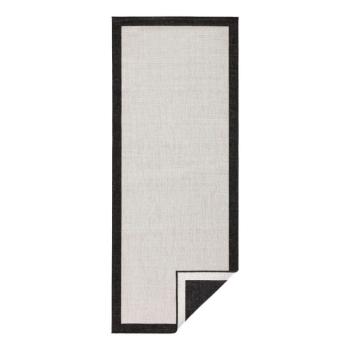 Panama fekete-krémszínű kültéri szőnyeg, 80 x 250 cm - NORTHRUGS kép