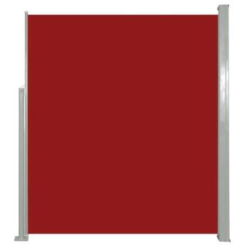 Piros behúzható oldalsó napellenző 160 x 500 cm kép