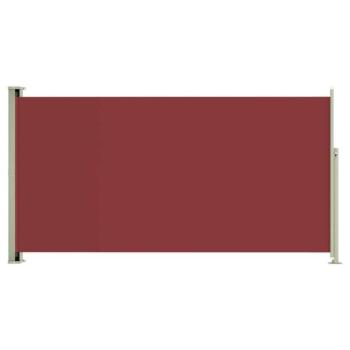 Piros behúzható oldalsó terasznapellenző 160 x 300 cm kép
