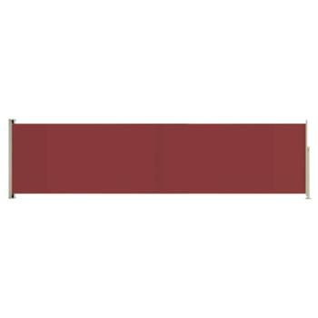 Piros behúzható oldalsó terasznapellenző 160 x 600 cm kép