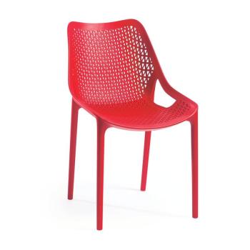 Piros műanyag kerti szék Bilros – Rojaplast kép