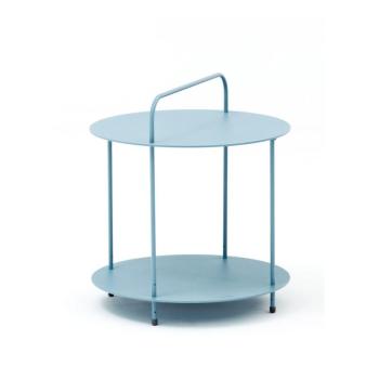 Plip kék fém kerti tárolóasztal, ø 45 cm - Ezeis kép