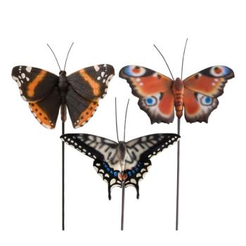 Poligyanta kerti leszúrható dekoráció szett 3 db-os Butterfly – Esschert Design kép