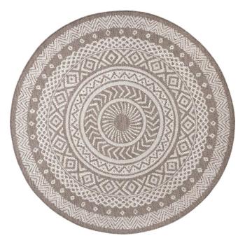 Round barna-bézs kültéri szőnyeg, ø 120 cm - Ragami kép