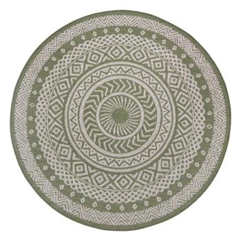 Round zöld-bézs kültéri szőnyeg, ø 120 cm - Ragami kép