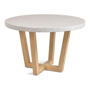 Shanelle fehér kerti asztal kő asztallappal, ø 120 cm - Kave Home kép