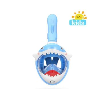 Snorkeling maszk tubus gyerekeknek, cápa modell, kék kép