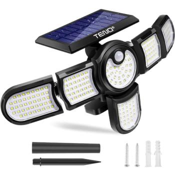 Solar Lamp 200 Teno® LED, 6 fej, mozgásérzékelő, 3 világítási mód... kép