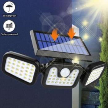 Solar LED lámpa, állítható, TRIO modell, alkonyérzékelővel és moz... kép