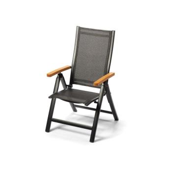 Sötétszürke fém kerti szék Comfort – Debut kép