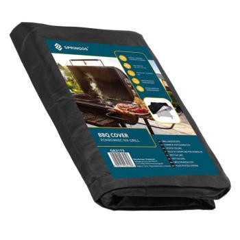 Springos Grill takaró ponyva, fekete, 145x61x117 cm, vízálló takaró kép