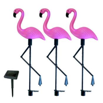 STREND PRO napelemes flamingó kültéri lámpa szett, 18x6x52 cm, 3 db kép