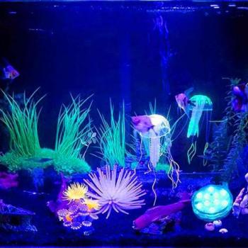 Távirányítós, vízalatti RGB LED lámpa - akváriumba, úszómedencébe... kép