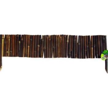 Természetes bambusz kerti szegély 100x35cm, sötétbarna színű kép