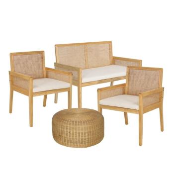 Tosca kerti bútor szett kétszemélyes kanapéval és Ratta asztallal, ø 60 cm - Bonami Selection kép