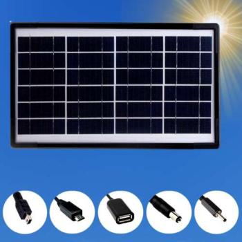 Univerzális napelem töltő panel / több csatlakozóval + hordozható... kép