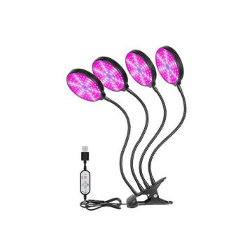USB Teljes spektrumú UV lámpa, növények növekedéséhez, 4 rugalmas... kép