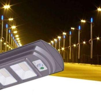 Utcai Napelemes 2-LED Paneles Lámpa  távirányítóval kép