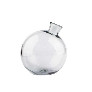 Üveg gömb váza, dekorációs kiegészítő, 1 literes, szürke kép