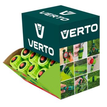 Verto 15G721-30 tömlő gyorscsatlakozó 1/2vizstoppos, 30db, Zöld kép