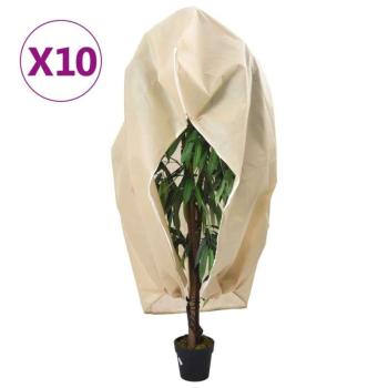 vidaXL 10 db növényvédő huzat cipzárral 70 g/m² 3,93 x 3,5 m kép