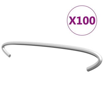 vidaXL 100 db horganyzott acél gabionhorog 15 cm kép