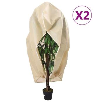 vidaXL 2 db növényvédő huzat cipzárral 70 g/m² 3,14 x 2,5 m kép