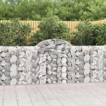 vidaXL 20 db íves horganyzott vas gabion kosár 200x30x100/120 cm kép